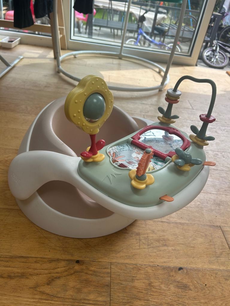 Mamas and Papas Baby Bouncer Seat with Activity Tray – Pink, Good Condition