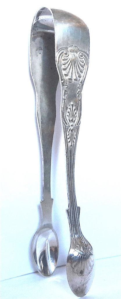 SUGAR TONGS - SILVER-PLATE - DANIEL & ARTER 11 cm