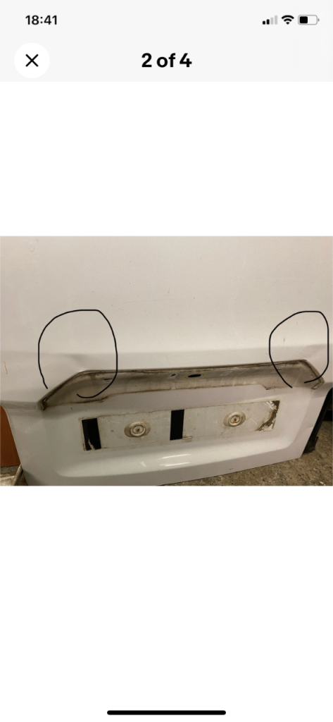 Ford transit custom rear door 