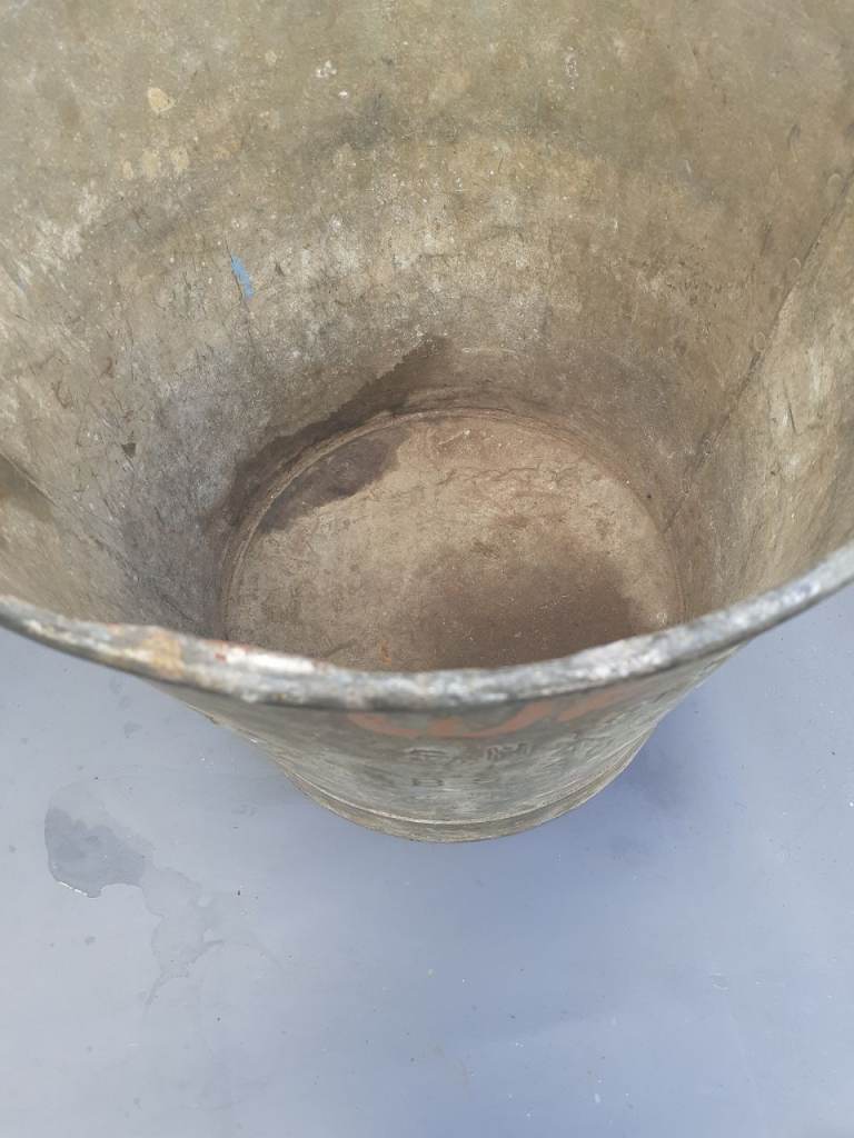 Vintage Galvanised Metal Bucket – Dated 1965