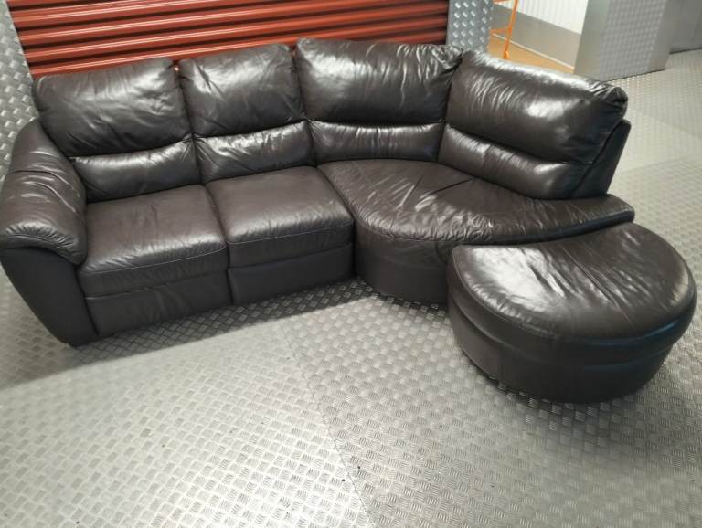 LEATHER JOHN LEWIS CORNER SOFA DELIVERY AVAILABLE TODAY 