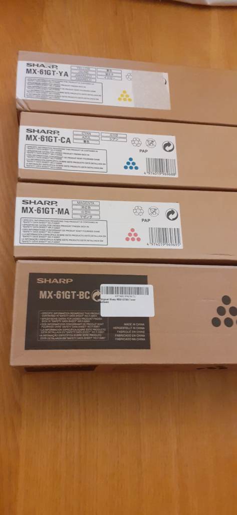 100% Genuine Brand New ORIGINAL SHARP MX61GT - 12 Laser Toner Cartridges - BUY ME £500 BEST BARGAIN