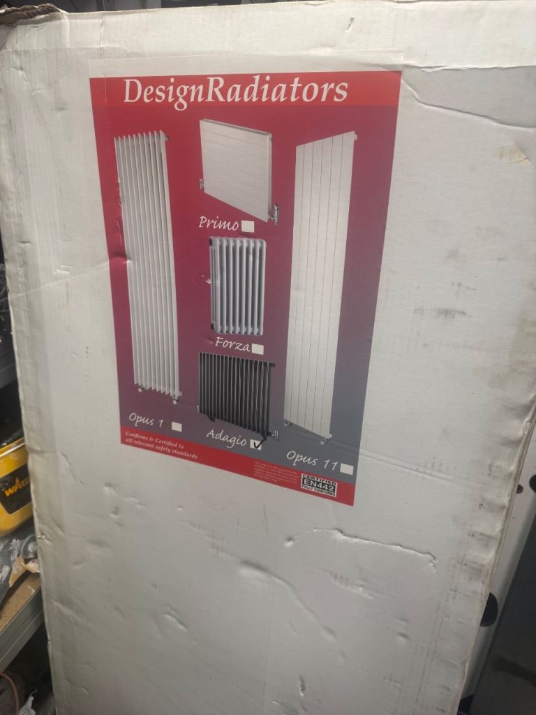 White designer radiator  1100 x 600