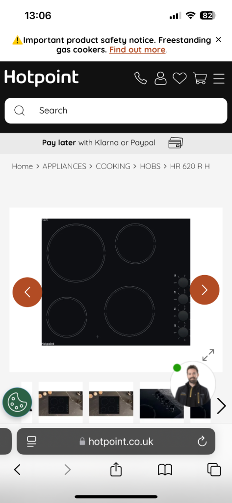 image for Ceramic hot point hob