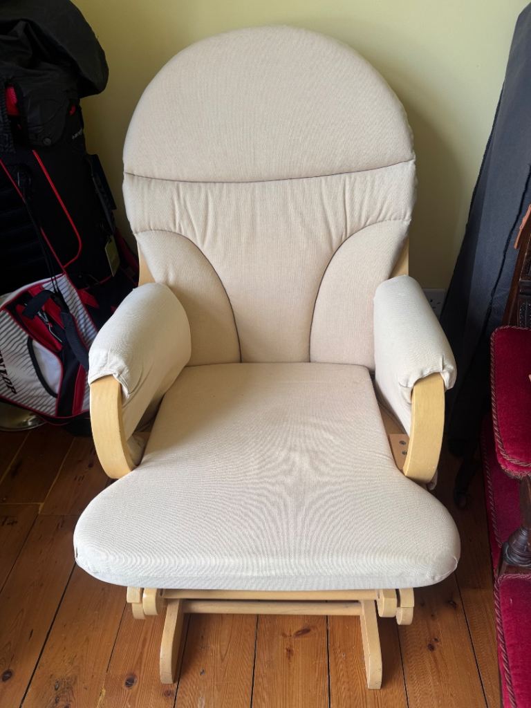 Nursing rocking chair and foot stool