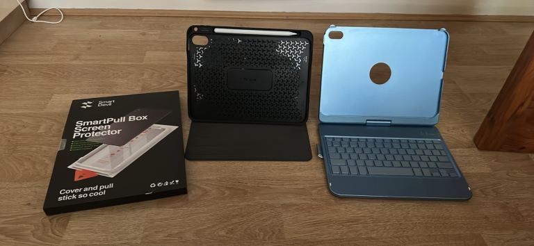 ipad covers, screen protector and pencil