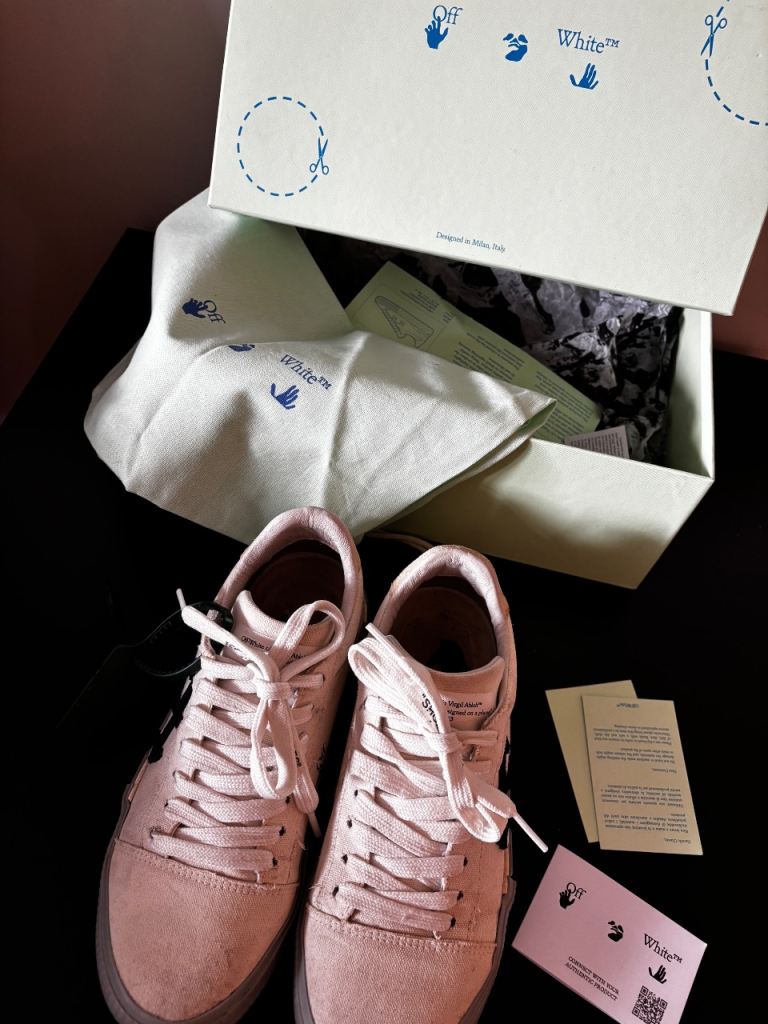 Off-White Sneakers – White/Black, Good Condition