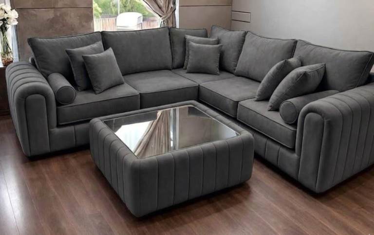📞 Trendy Brand New Lily Panel Line Sofa Set Corner & 3+2 Real Leather 35% OFF Order Today COD
