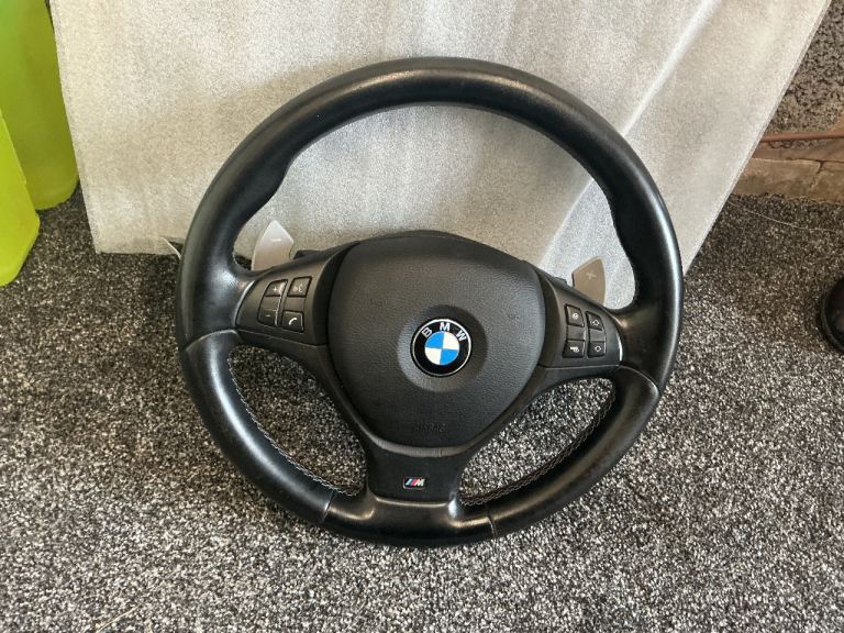 BMW steering wheel.