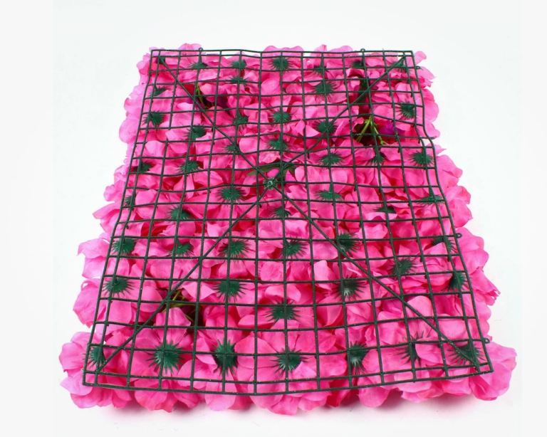 **Reduced** flowers backdrop - artificial rose /grass wall panel