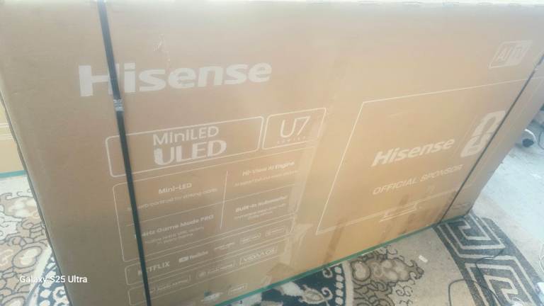 Hisense 75" U7 PRO MiniLED ULED AI TV - Brand New