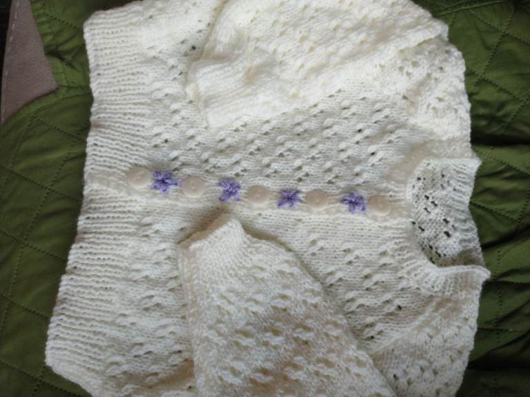 Childs cream cardigan 