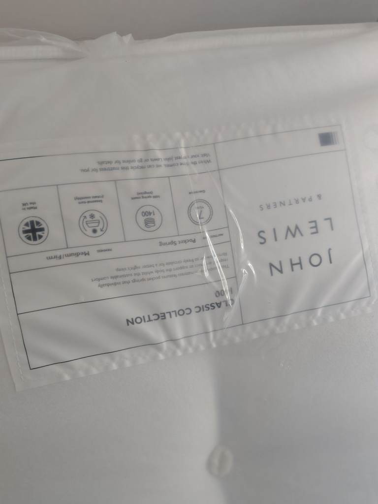 Brand new in the packaging silent night drawer divan base and John Lewis single mattress