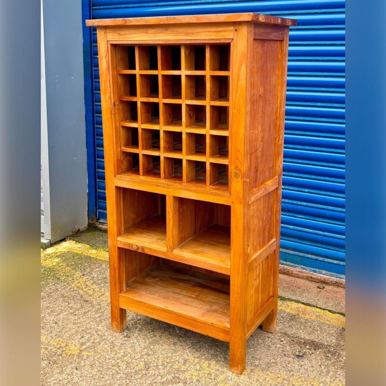 Contemporary Pine Wine/ Bottle Cabinet £85