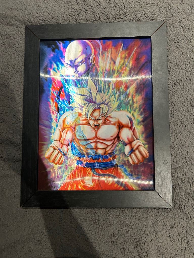Light-Up Dragon Ball Z Goku & Jiren Framed Print – Good Condition
