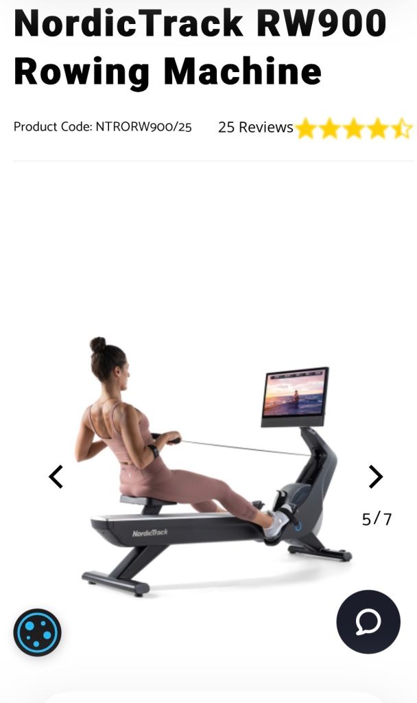 Rowing machine Nordic track 
