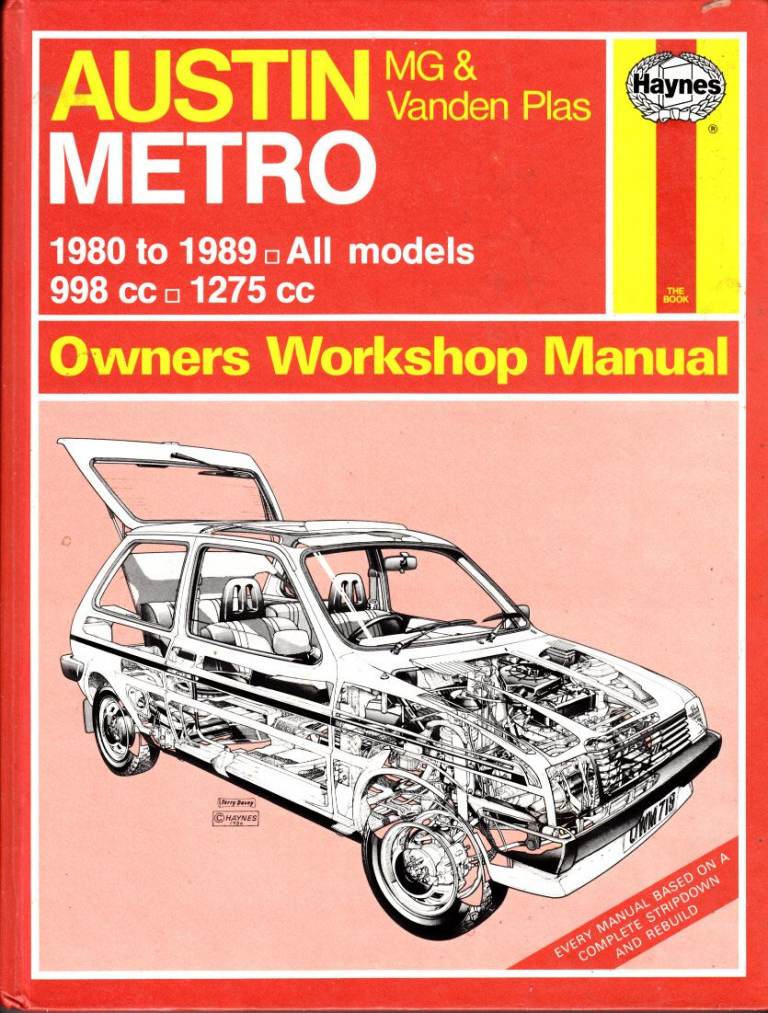 HAYNES AUSTIN AND MG METRO WORKSHOP OLD SCHOOL MANUAL '80 - '89