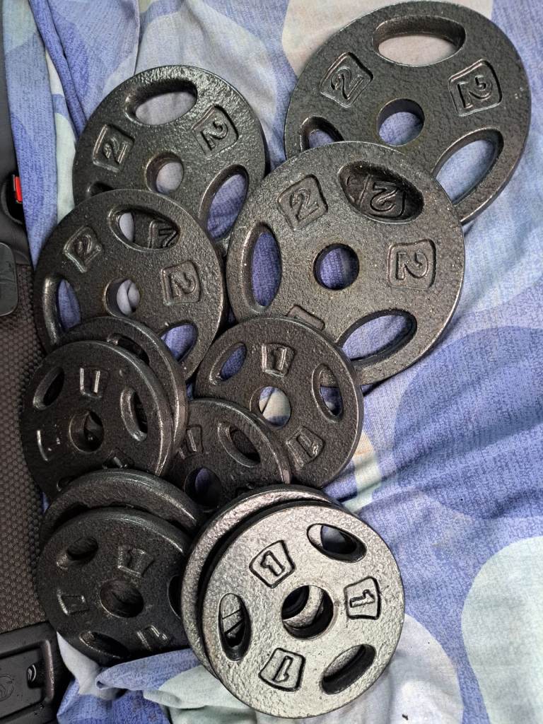 1 inch metal weight plates 
