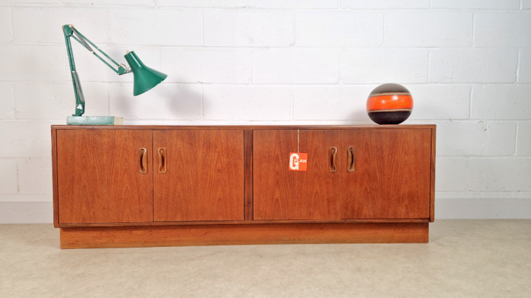 G Plan Fresco Red Label Vintage Mid Century Pyramid Teak Danish Design Sideboard Buffet PG145