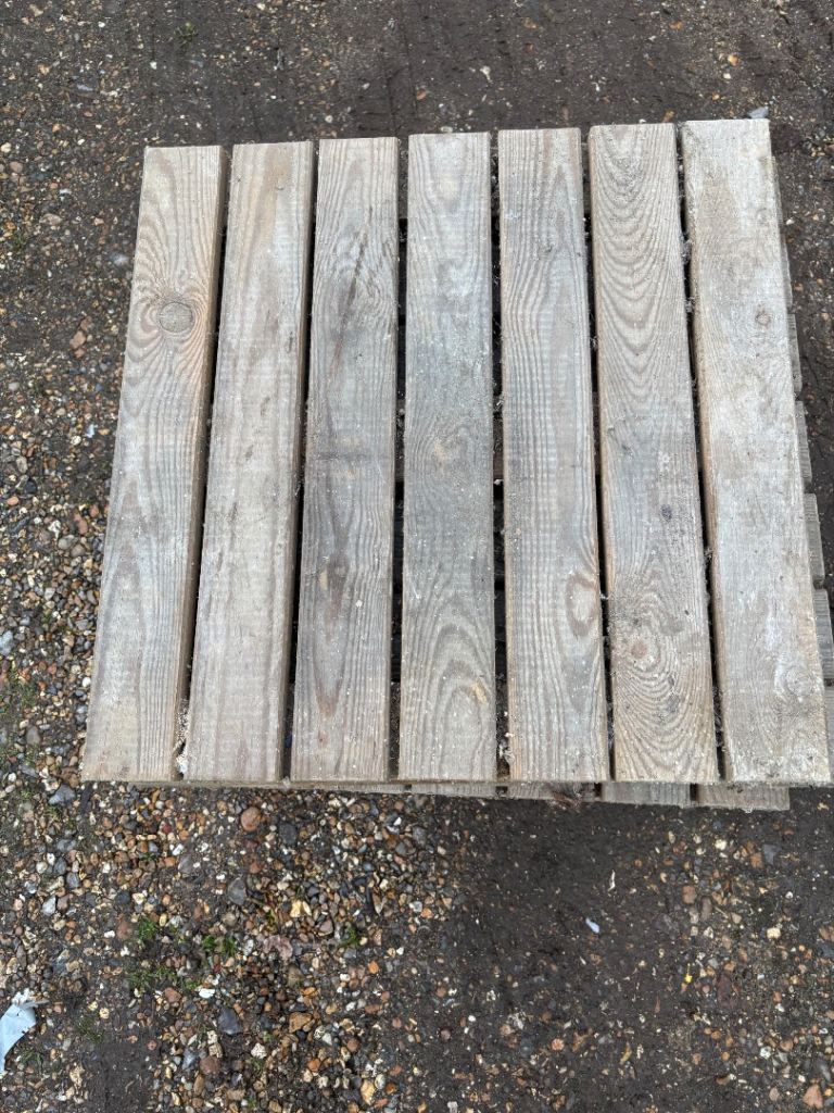 image for Decking wood slatted tiles 500 x 500mm (x13) £2 each £20 for all