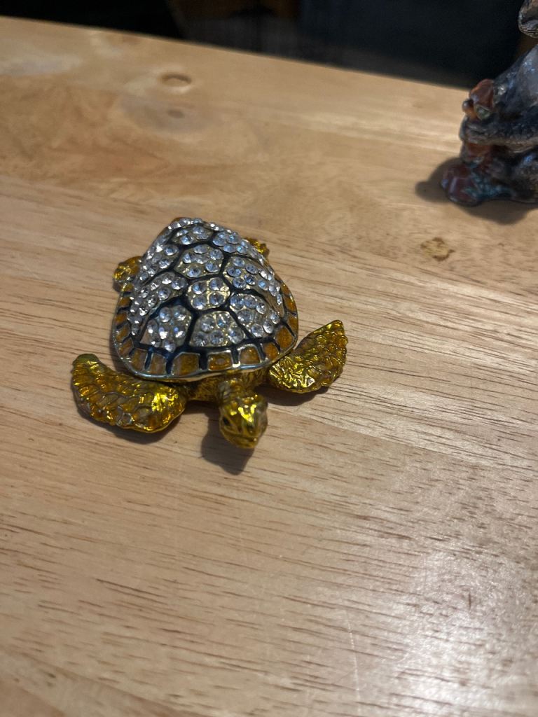 Mwrode Turtle Trinket Jewelry Box