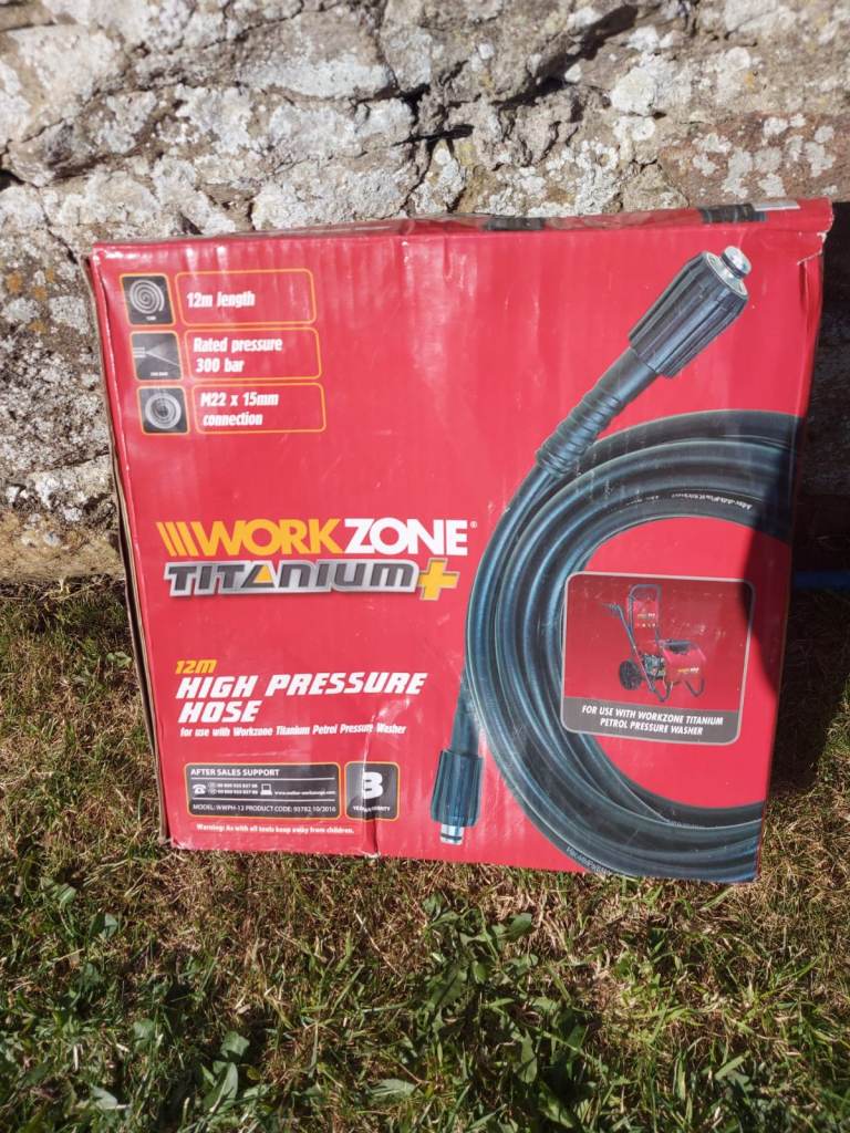 WORKZONE TITANIUM+ 12m High Pressure Hose - New