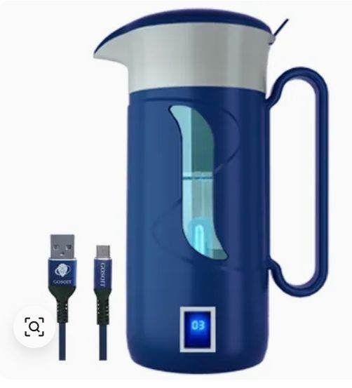 Brand new in box: Rechargeable UV Water Purifier/Filter System. Capacity 1500ml. 