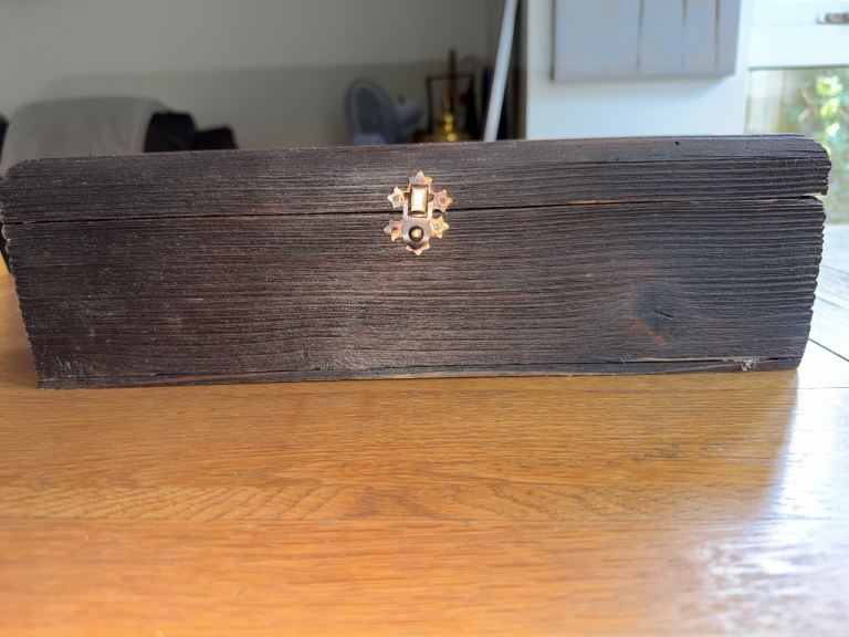 Rustic Wooden Storage Box with Latch
