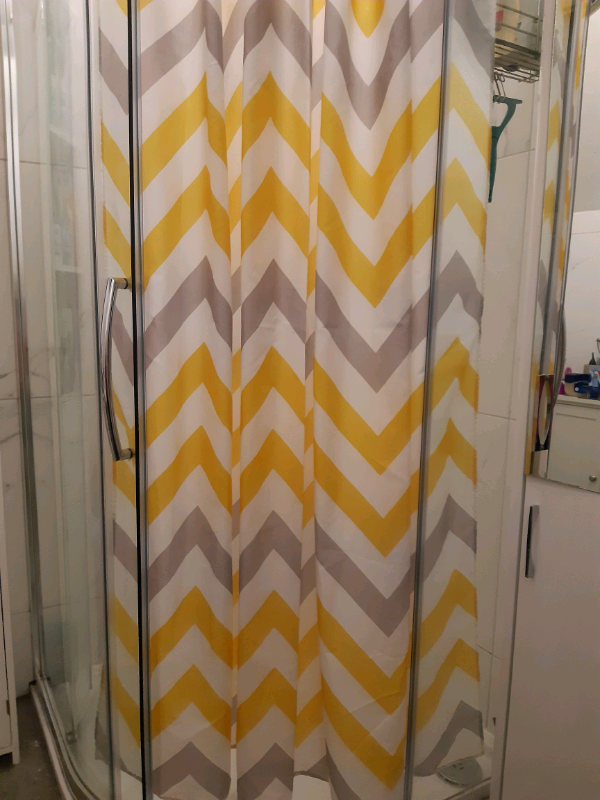 Shower rail and curtain
