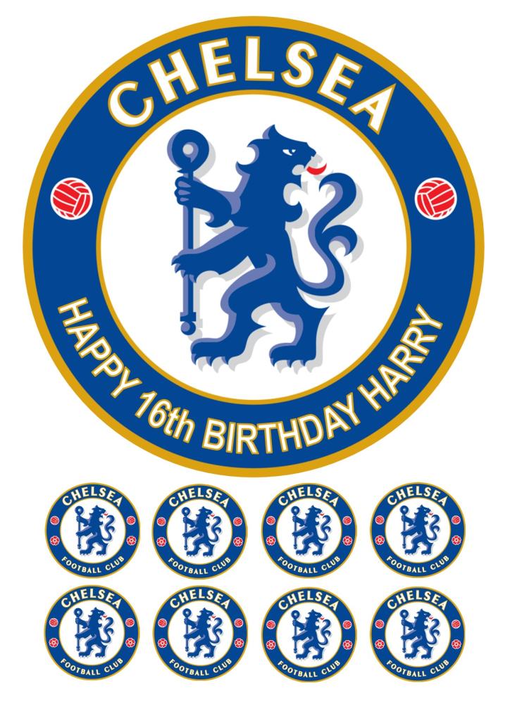 Any Football Club Edible Cake Topper and Cupcake Decorations