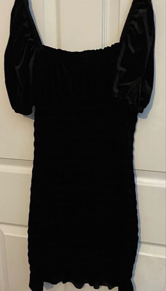 H&M black mini dress small good condition 