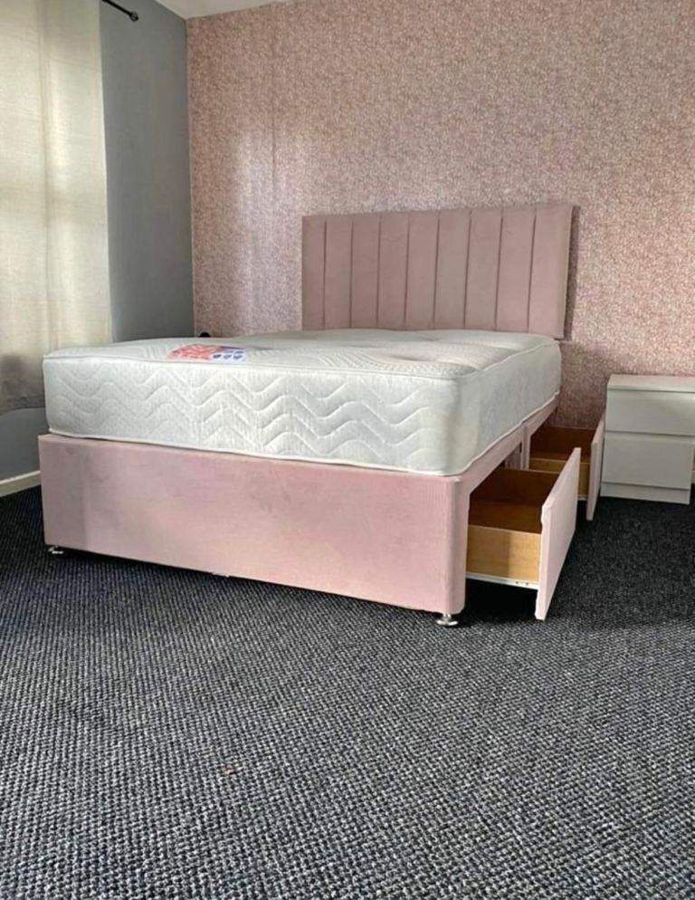 BRAND NEW 4FT Small Double DIVAN Bed With Mattress & Storage Drawers Near Me ~ ORDER NOW🚚🚚
