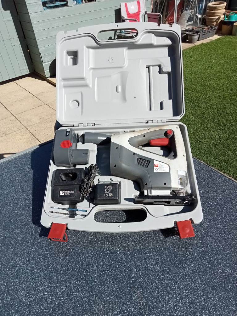Cordless Jigsaw with Battery and Charger in Case
