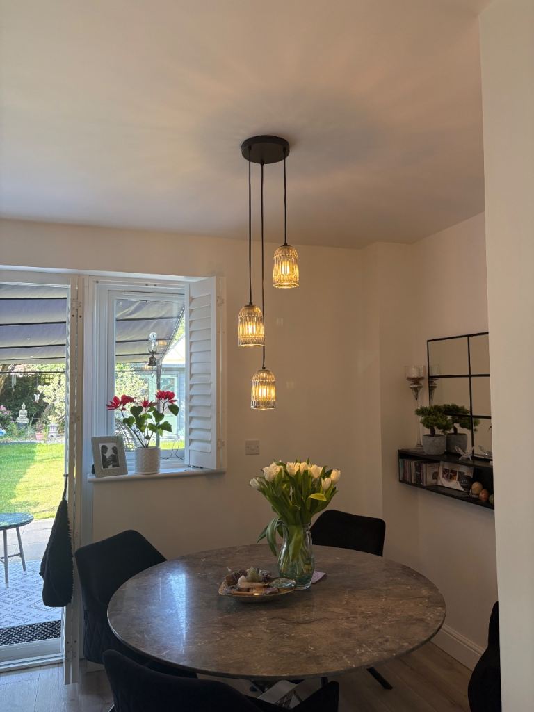 Modern Grey and black Ceiling Pendant Light Fittings – Good Condition