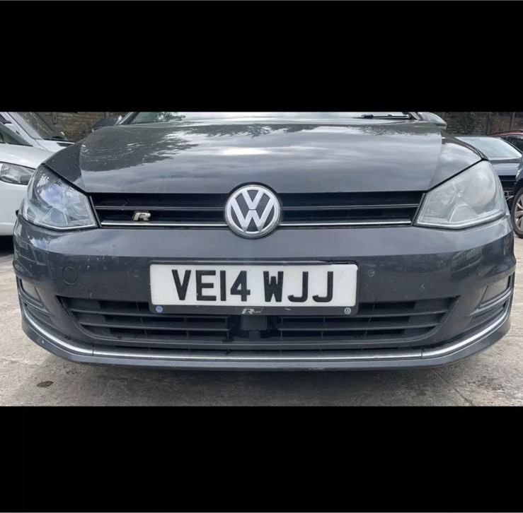 VOLKSWAGEN GOLF MK7 GT TDI 2014 BUMPER (FRONT) COMPLETE GREY LI7F