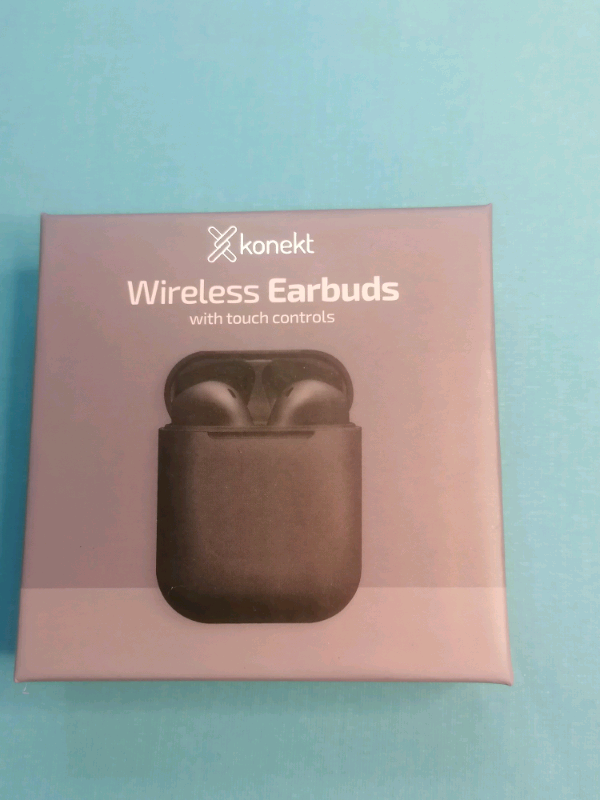 3,7inc Wireless Earbuds with touch controls. Brand new. Black colour. 