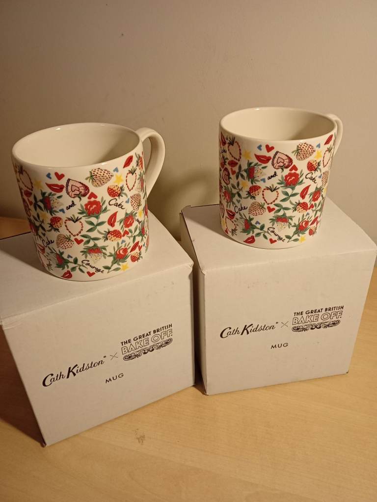 Pair of Cath Kidston Great British Bake Off Mugs – NEW