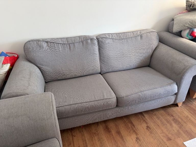 3 seater sofa, 2 arm chairs and a pouffe 