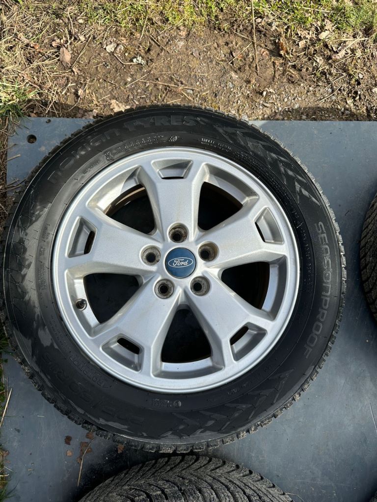 4x Ford Transit Connect Alloys 5x108 and All Season Tyres.