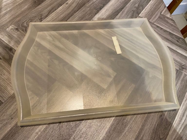 Large IKEA Translucent Plastic Tray, Minimalist Serving Utility Craft Tray, Scandi