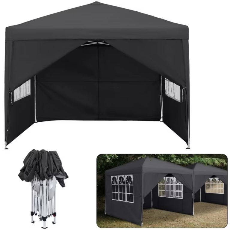 3m x 3m Outdoor Canopy, Pop Up Gazebo with Sides Event Shelter, Party Tent