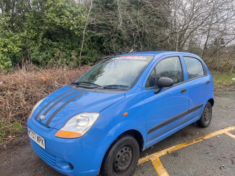 CHEVROLET MATIZ 0.8 S 07 REG BLUE 5 DOOR MOT NOVEMBER 15TH 2026 TAX £165 LOW INSURANCE 50+MPG