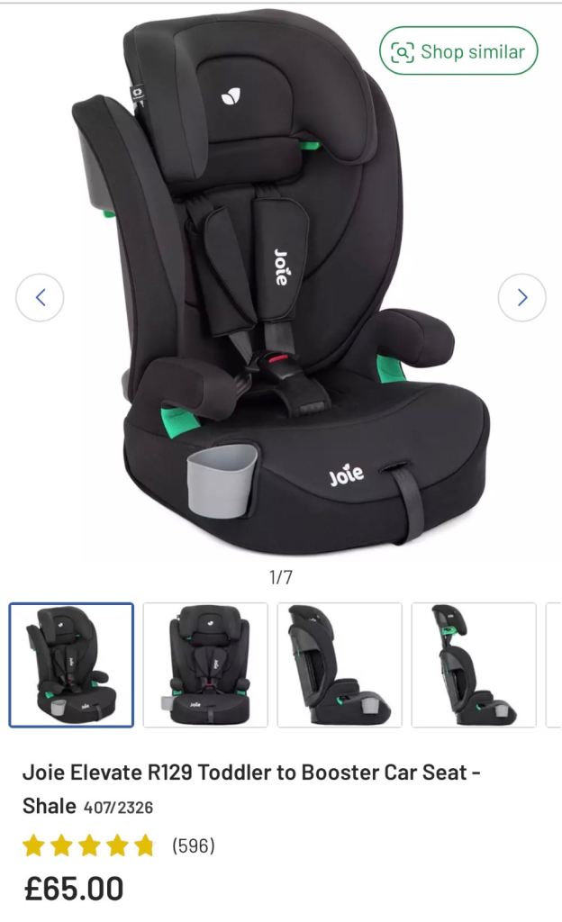 Two (2) almost new baby car seats 