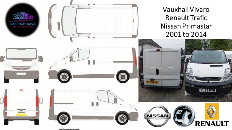 Breaking 2003 Vauxhall Vivaro/Renault Trafic/Nissan Primastar All models from 2001 to 2014