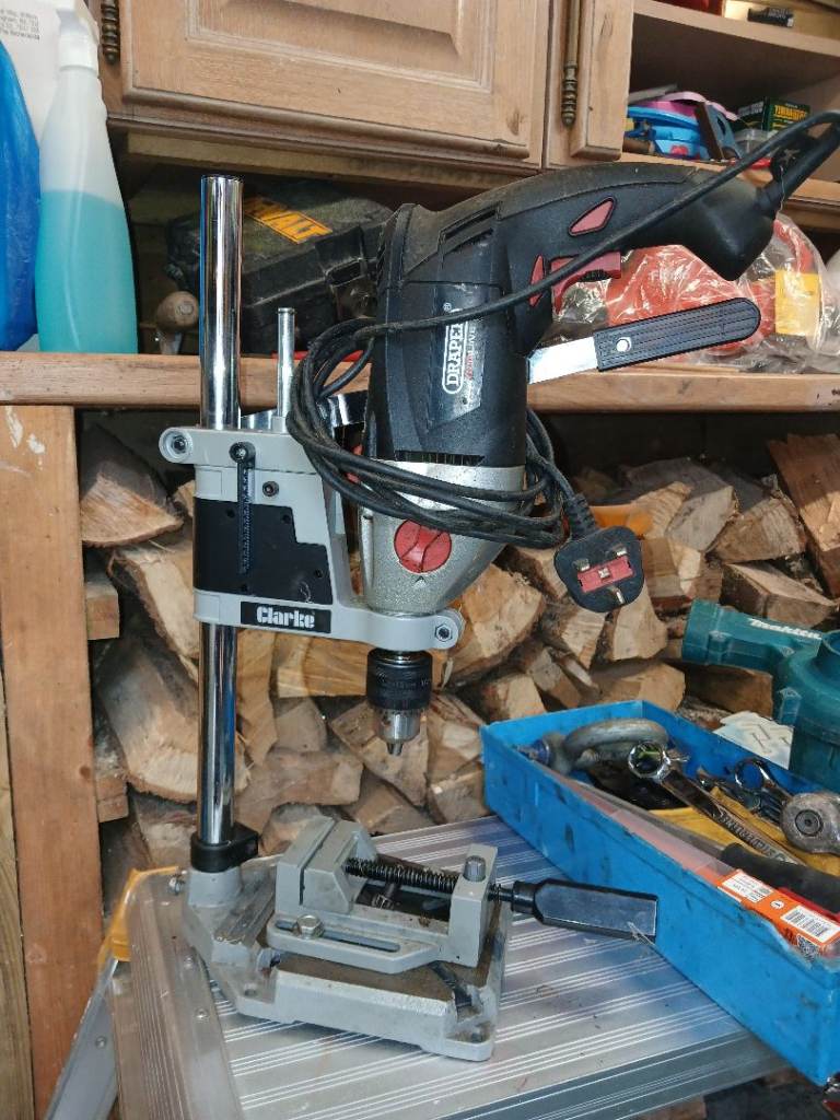Draper Drill Press Stand with Clarke Drill and Vice – Good Condition