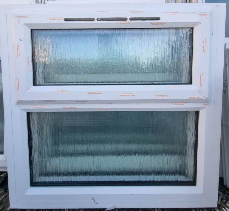 image for New UPVC Double Glazed White Window 830mm W x 825mm H obscure Glass #25
