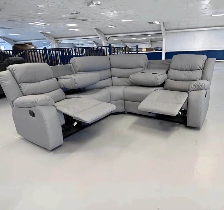 Brand New Leather Roma Recliner Corner Sofa L Shape Sofa 5 Seater Corner Sofa GET FAST DELIVERY🚚
