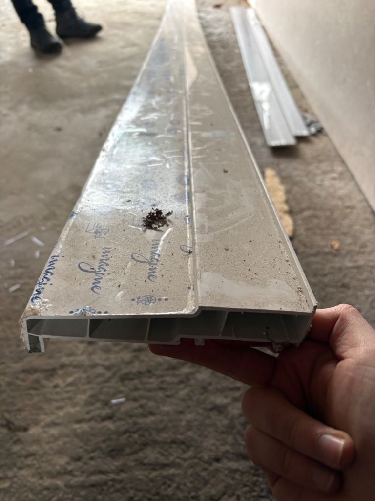 White uPVC Window Sill 3300mm long