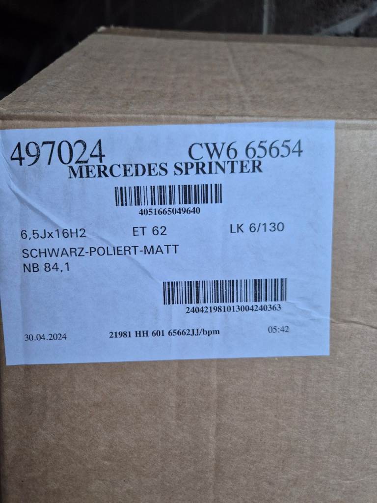 MB Sprinter wheels
