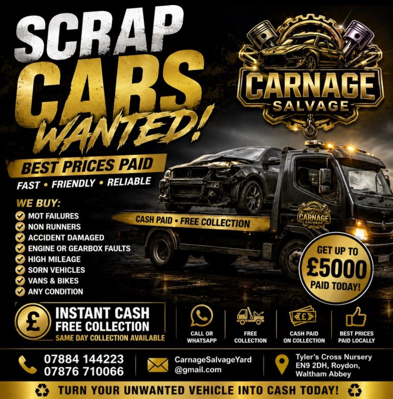 🚘 SCRAP CARS WANTED - TOP PRICES PAID 💷